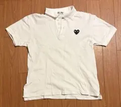 COMME des GARÇONS PLAY ポロシャツ 白 ホワイトハートロゴのサムネイル