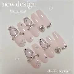 No.15ネイルチップ チェックスナ系ワンホンホビ垢量産型フレンチガーリーオタク