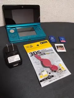 k*u様 任天堂 3DS アクアブルー 本体　ソフト付
