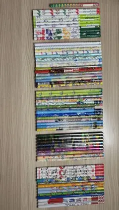キャラクター柄 木製黒鉛筆63本セット