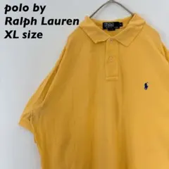 90s ポロバイラルフローレン　半袖ポロシャツ　ラガー　無地　ポニーロゴ　XL