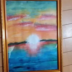 水彩画 b 4部屋に飾ると和む作品です