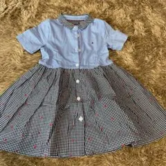 TOMMY HILFIGER☆92cm チェックスシャツワンピース
