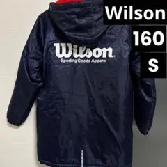 Wilson ベンチコート ビックロゴ　フード付きコート ネイビー/レッド S