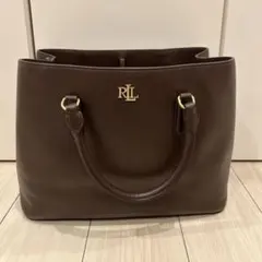 LAUREN RALPH LAUREN レザー トートバッグ ブラウンのサムネイル