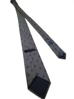 美品！ダンヒルdunhill幾何学模様 シルクネクタイ グレー 紫