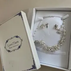 LoveTiara2連クリスタルカチューシャ＆ピアスセット ティアラ