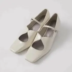 箱付き新品未使用 POMUM&ARTS スクエアトゥ メリージェーン パンプス
