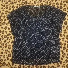 ユニクロ　ドット柄　シースルーカットソー