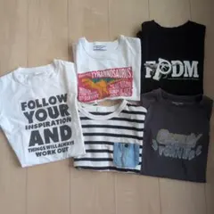 男の子　半袖Tシャツ　まとめ売り　ホワイト　ブラック　ボーダー