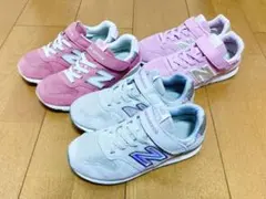 ニューバランス　20cm 3足セット　996 グレー　ピンク　ピンクパープル