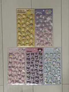 ぷくっとシール　サンリオ　5点