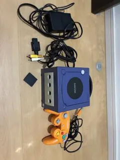 ゲームキューブ パープル本体＋オレンジコン メモカ付