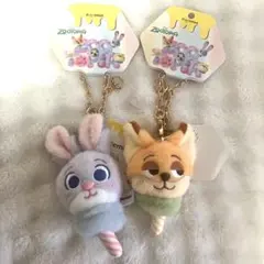 ズートピア　ジュディ　ニック　ぬいぐるみキーホルダー　マスコットキーホルダー②