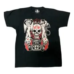 MIRACLE WOMAN スカルホットロッド Tシャツ ブラックのサムネイル