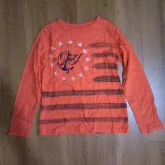 キッズ GapKids 長袖カットソー 140cm オレンジ ロンT