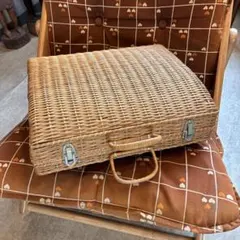 ラタン バスケット トランク かご バッグ 古道具