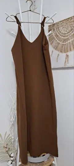 ブラウン キャミワンピース Lサイズ