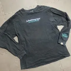 A BATHING APE エイプ　ロングtシャツ　黒　中古