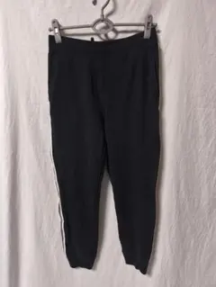 ユニクロ スウェットパンツ サイドライン 黒 メンズ S