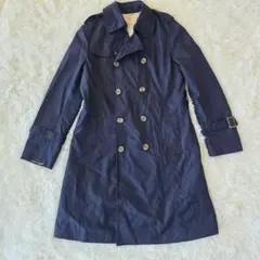 ROPE PICNIC トレンチコート L ネイビー 春秋 通勤 裏地ドットのサムネイル