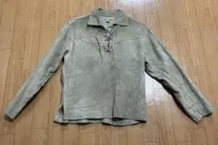 CRAZY HORSE スエード レースアップシャツ