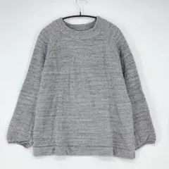 TROIS トロワ グレー ラグランスリーブ トレーナー