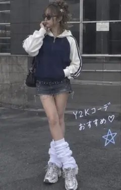 ☆OLD UNIQLO 紺タグ Y2K バイカラーパーカー 00s - メルカリ