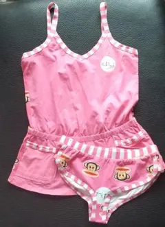 【レア】ポールフランク モンキー柄ピンクルームウェアセット S