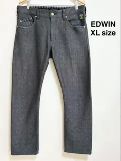 【新品同様】EDWIN エドウィン ゴルフ用 XLサイズ チェック柄パンツ 冬用