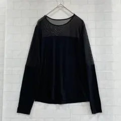レキップ ヨシエイナバ 長袖　シアーカットソー ブラック 日本製のサムネイル