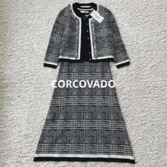 美品　corcovado セットアップ　ワンピース　カーディガン　金ボタン　S