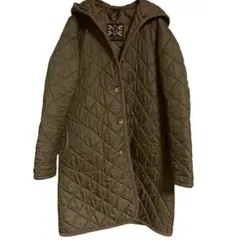 イギリス製LAVENHAM キルティングコート カーキ系 レディース M〜L軽量