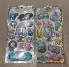 シマエナガ キラキラウォーターinシール　2枚セット