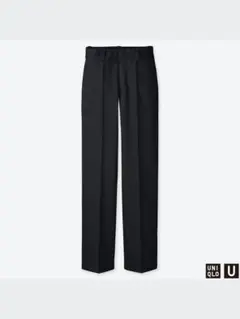 【新品未着用】　ユニクロ　コットンストレートパンツ　ブラック