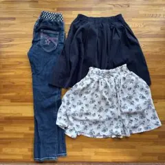 女の子 130 デニム スカート セット売り まとめ売り