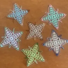 ハンドメイド レース編み コースター 6枚セット
