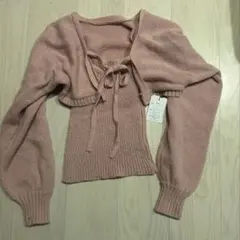 GRL クロップド丈カーディガンXキャミソールニットアンサンブル　k9255d