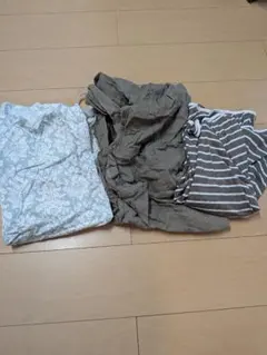 授乳ケープ3点セット　ストライプ柄オーバーサイズトップス