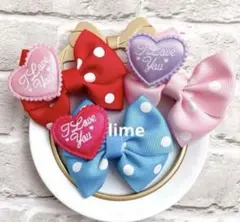 再入荷☆ドットリボン　ヘアゴム　キッズ　ハンドメイド　パルパルーザ