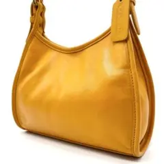レア COACH エルゴ 9027 USA製 イエロー ワンショルダーグラブタン 