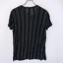 GalaabenDガラアーベント ストライプ柄 半袖Tシャツ ブラック 日本製のサムネイル