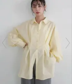 LIAN ウエストタックカラーシャツ　イエローのサムネイル