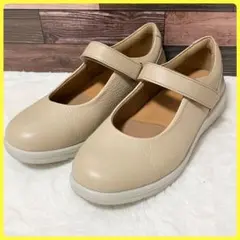 極美品 moonstar スポルス 本革 ストラップ スニーカー 22.5EEのサムネイル