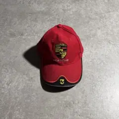 希少 90s USA製 Porsche ロゴ刺繍 キャップ レッドのサムネイル