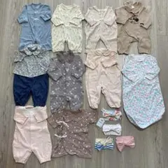 50-60 秋　冬　新生児　ロンパース　秋　冬　まとめ売り