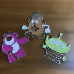 Disney Pixar メタルキーホルダー 3種セット
