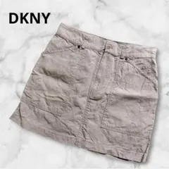♥ Y2K ヴィンテージ風 90s DKNY 麻100% ミニスカート ベージュのサムネイル