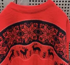 古着　ヴィンテージ　ニット　デザインニット　ノルディックニット　ウール　個性派