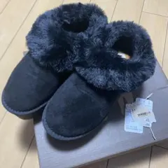 MOZ モズ　厚底ファーブーツ　ブーツ　厚底　ムートンブーツ　L ショートブーツ